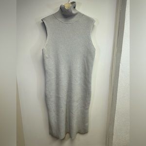A+ Anthropologie Daily Practice by Anthropologie Sleeveless Ribbed Dress Gray 3X